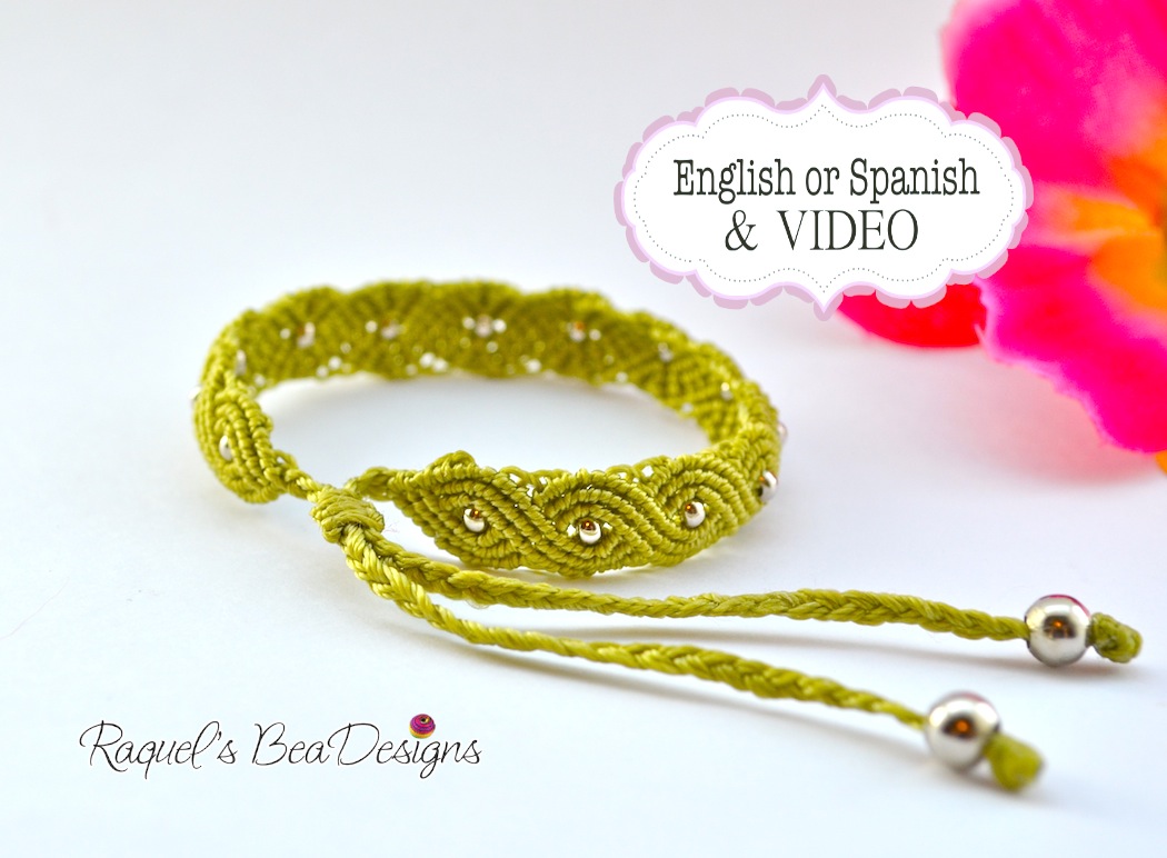 Tutorial Green Micro Macrame Bracelet